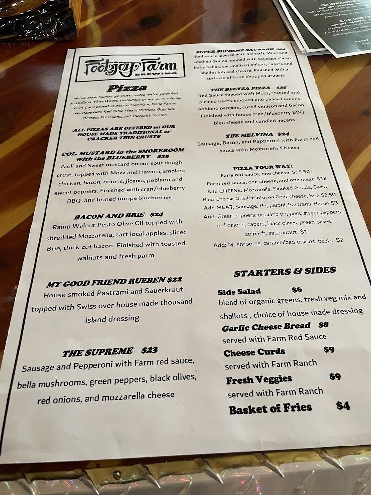 Footjoy Farm Menu image 1